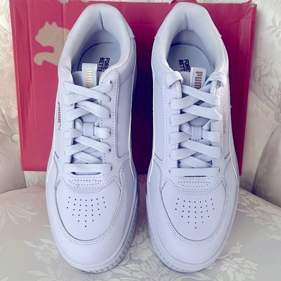 Brand New Puma Karmen Rebelle Spring Lavender Lace Up Leather Platform Sneakers - Picture 4 of 16